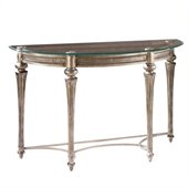 Magnussen Galloway Demilune Sofa Table with Glass Top
