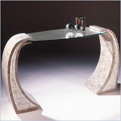 Magnussen Albany Rectangular Sofa Table with Glass Top