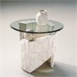 ADD TO YOUR SET: Magnussen Ponte Vedra Round End Table with Glass Top