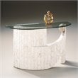ADD TO YOUR SET: Magnussen Ponte Vedra Demilune Sofa Table with Glass Top