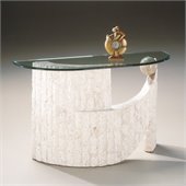 Magnussen Ponte Vedra Demilune Sofa Table with Glass Top