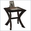 ADD TO YOUR SET: Magnussen Roxboro Wood End Table with Glass Inserts