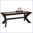 ADD TO YOUR SET: Magnussen Roxboro Rectangular Wood Coffee Table with Glass Inserts