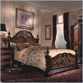 Magnussen Stafford Wood Panel Bed 2 Piece Bedroom Set in Cherry and Umber