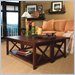 Magnussen Tucson Rectangular Flip Top Cocktail Table and End Table Set in Tobacco Brown