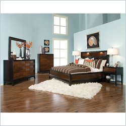 Magnussen Urban Safari Platform Bed With Underbed Storage in Warm Cognac