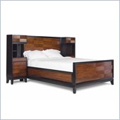 Magnussen Urban Safari Panel Bed With Nightstands in Warm Cognac
