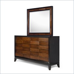 Magnussen Urban Safari 6 Drawer Dresser and Mirror Set in Warm Cognac