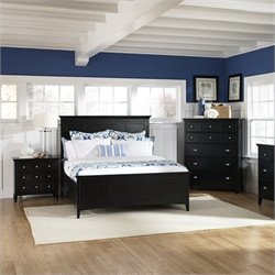 Magnussen Southampton Panel Bed in Black