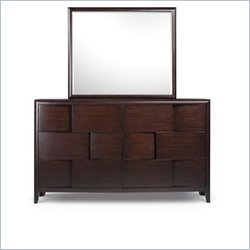 Magnussen Nova Six Drawer Dresser and Mirror Set in Espresso