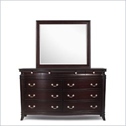 Magnussen Generations Dresser and Mirror Set in Merlot