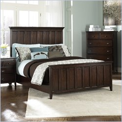 Magnussen Langston Panel Bed in Deep Cherry
