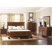 Magnussen Harrison Panel Bed 5 Piece Bedroom Set in Cherry Finish