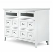 Magnussen Kentwood 6 Drawer Media Chest in Painted White Finish