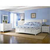 Magnussen Kentwood Storage Panel Bed 4 Piece Bedroom Set in White