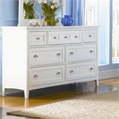 Magnussen Kentwood 7 Drawer Double Dresser in Painted White Finish