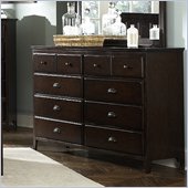Magnussen Langston 8 Drawer Double Dresser in Deep Cherry Finish