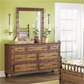 Magnussen Palm Bay 7 Drawer Double Dresser in Toffee Finish