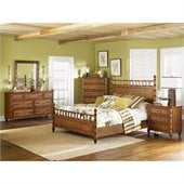 Magnussen Palm Bay Poster Bed 4 Piece Bedroom Set in Toffee Finish