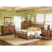 Magnussen Palm Bay Poster Bed 5 Piece Bedroom Set in Toffee Finish