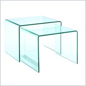 Magnussen Lumeno Glass Nesting End Table