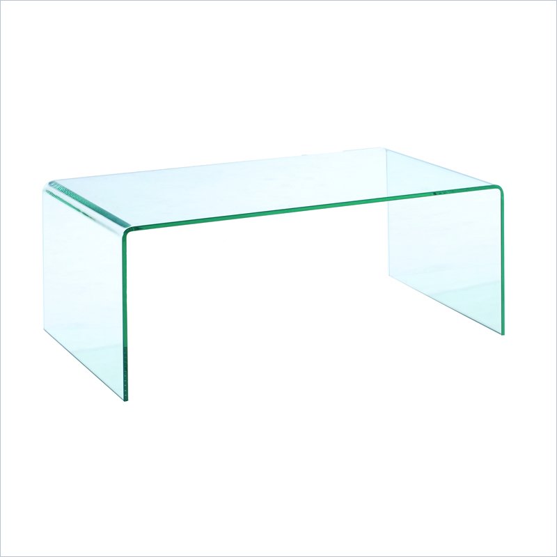 Magnussen Home T1595-43 Lumeno Clear Glass Rectangular Cocktail Table