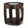 ADD TO YOUR SET: Magnussen Ino Wood and Glass Oval End Table