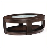 Magnussen Ino Wood and Glass Oval Cocktail Table