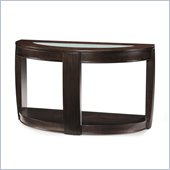 Magnussen Ino Wood and Glass Demilune Sofa Table