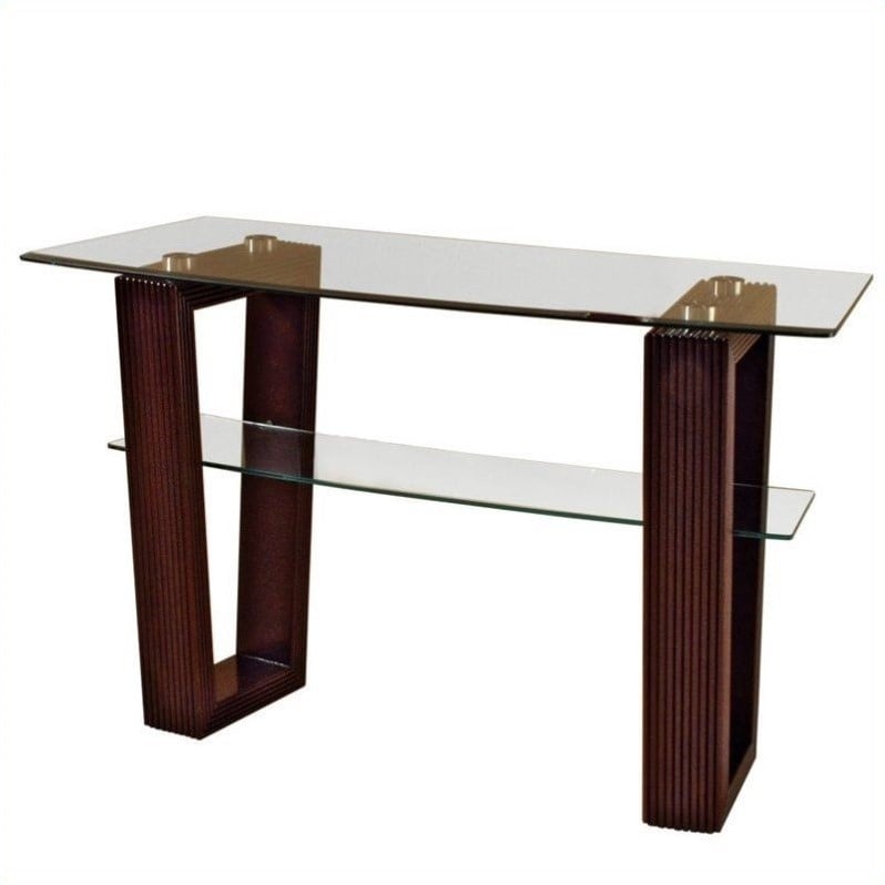Magnussen Cordoba Rectangular Sofa Table with Glass Top
