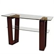 ADD TO YOUR SET: Magnussen Cordoba Rectangular Sofa Table with Glass Top