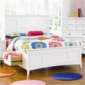 Magnussen Kenley Panel Bed with Two Storage Side Rails in White Finish