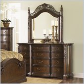Magnussen Villa Corina 12 Drawer Triple Dresser and Mirror Set