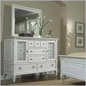 Magnussen Ashby Dresser and Mirror Set in Patina White