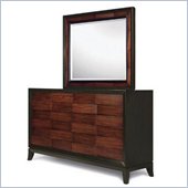 Magnussen Urban Safari Dresser and Mirror Set in Cognac and Black