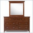ADD TO YOUR SET: Magnussen Harrison Wood Double Dresser and Mirror Set in Cherry