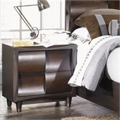 Magnussen Fuqua Wood 2 Drawer Nightstand in Black Cherry