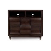Magnussen Fuqua Wood Media Chest in Black Cherry