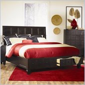 Magnussen Julian Island Bed with Footboard Storage in Antique Ebony