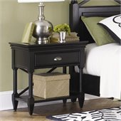 Magnussen Regan Wood 1 Drawer Open Nightstand in Black
