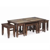 Magnussen Allister Wood Rectangular Cocktail Table in Cinnamon