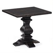 Magnussen Rossington Wood Rectangular Pedestal/End Table in Ebony