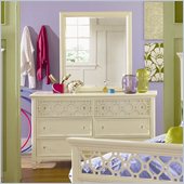 Magnussen Cameron 6 Drawer Dresser and Mirror Set in White
