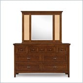 Magnussen Riley 7 Drawer Dresser and Mirror Set in Cherry