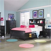 Magnussen Bennett Bookcase Bed With Optional Storage in Black