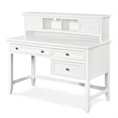 Magnussen Kenley Wood 3 Drawer Desk With Optional Hutch in White