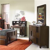 Magnussen Twilight 6 Drawer Dresser and Mirror Set in Chestnut