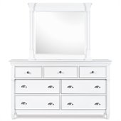 Magnussen Kasey 7 Drawer Dresser and Mirror Set in White