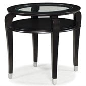 Magnussen Harper Oval End Table in Ebonized Black Cherry