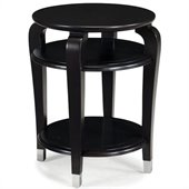 Magnussen Harper Round End Table in Ebonized Black Cherry